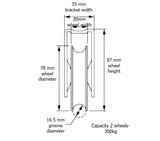 IRONGATE H-AU80: U-Groove Rollers 78mm